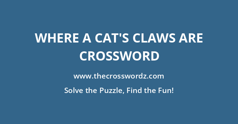 Where a cat’s claws are crossword