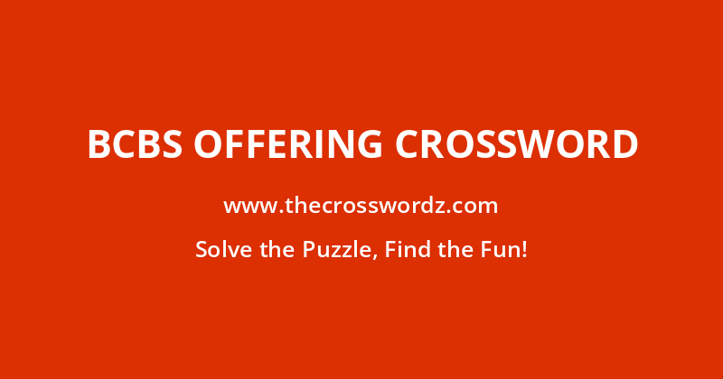 BCBS offering crossword