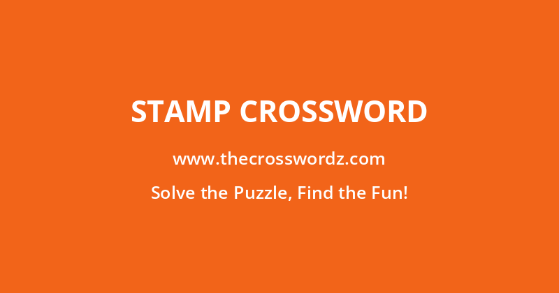 Stamp crossword