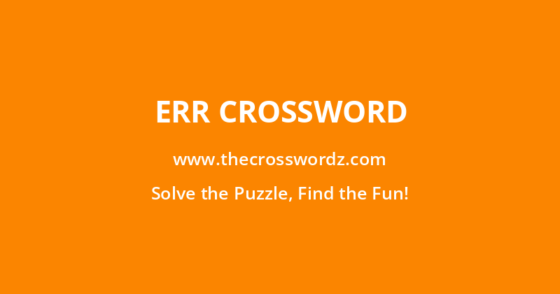 Err crossword