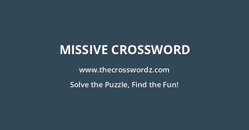 Missive crossword