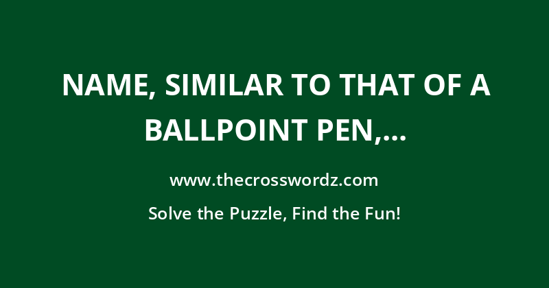Name, similar to that of a ballpoint pen, of a Spanish surrealist whose ‘dream paintings’ are characterised by spiky or amoebic shapes in primary colours, outlined in black crossword