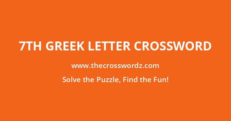 7th Greek letter crossword