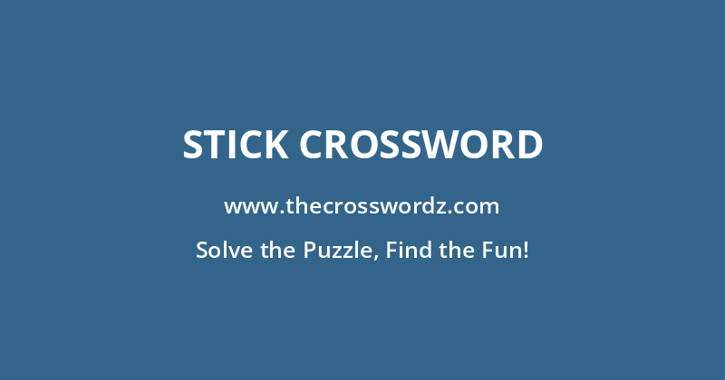 Stick crossword