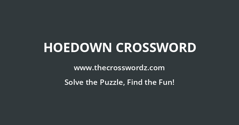 Hoedown crossword