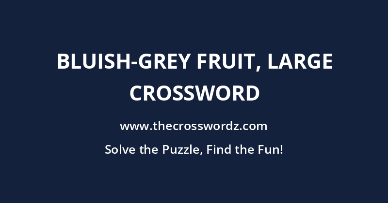 Bluish-grey fruit, large crossword