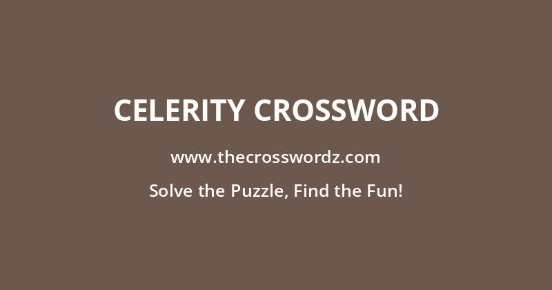 Celerity crossword