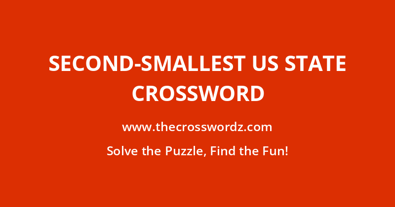 Second-smallest US state crossword
