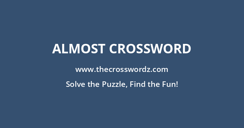 Almost crossword