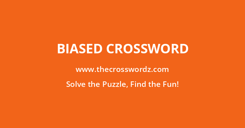 Biased crossword